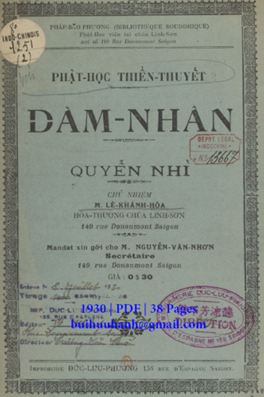 Đàm Nhân Quyển 2 (NXB Đức Lưu Phương 1930) - Lê Khánh Hòa, 38 Trang