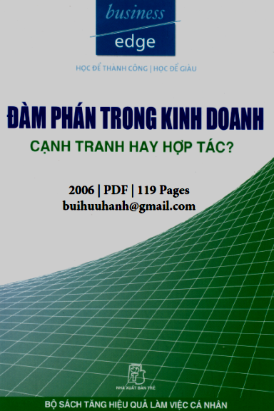 Đàm Phán Trong Kinh Doanh (NXB Trẻ 2006) - Vũ Đắc Khôi, 119 Trang