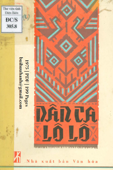 Dân Ca Lô Lô (NXB Văn Hóa 1975) - Lê Trung Vũ, 199 Trang