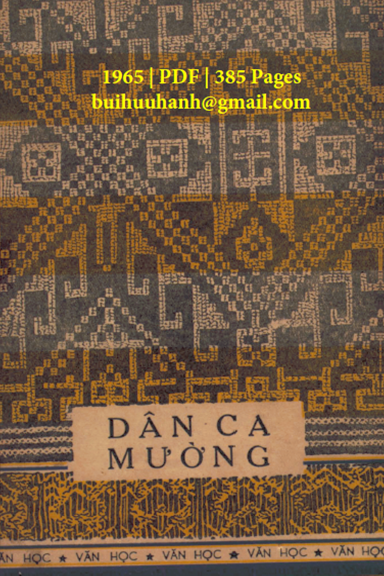 Dân Ca Mường (NXB Văn Hóa 1965) - Quách Công Chẩm, 385 Trang