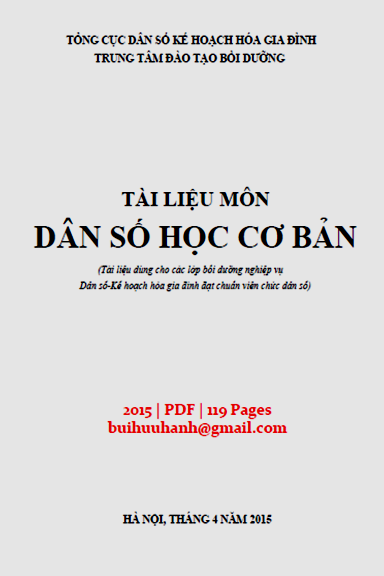 Dân Số Học Cơ Bản (NXB Hà Nội 2015) - Nhiều Tác Giả, 119 Trang