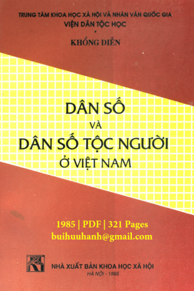 Dân Số Và Dân Số Tộc Người Ở Việt Nam (NXB Khoa Học Xã Hội 1985) - Khổng Diễn, 321 Trang