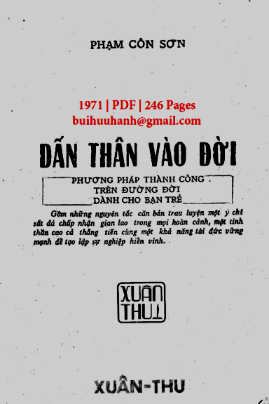 Dấn Thân Vào Đời (NXB Xuân Thu 1971) - Phạm Côn Sơn, 246 Trang