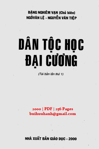 Dân Tộc Học Đại Cương (NXB Giáo Dục 2000) - Đặng Nghiêm Vạn, 256 Trang