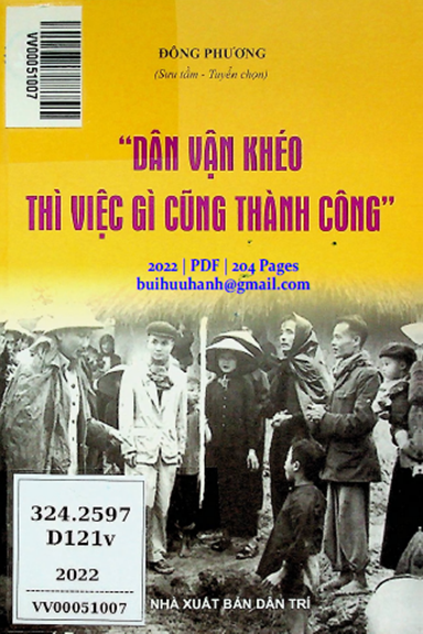 Dân Vận Khéo Thì Việc Gì Cũng Thành Công (NXB Dân Trí 2022) - Đông Phương, 204 Trang