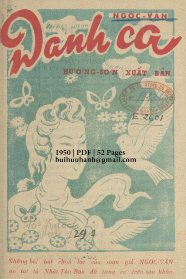 Danh Ca (NXB Hương Sơn 1950) - Ngọc Vân, 52 Trang