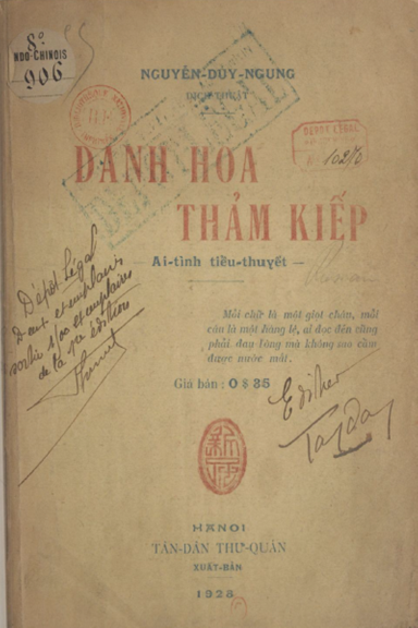 Danh Hoa Thảm Kiếp (NXB Tân Dân 1928) - Nguyễn Duy Chung, 110 Trang