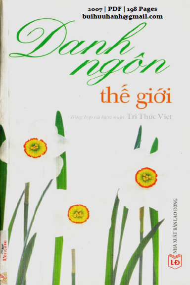 Danh Ngôn Thế Giới Tập 2 (NXB Lao Động 2007) - Tri Thức Việt, 198 Trang