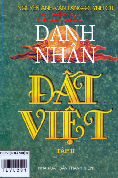 Danh Nhân Đất Việt Tập 2 (NXB Thanh Niên 2002) - Quỳnh Cư, 894 Trang