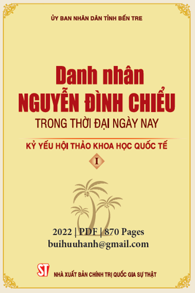 Danh Nhân Nguyễn Đình Chiểu Trong Thời Đại Ngày Nay Tập 1 (NXB Chính Trị 2022) - Trần Ngọc Tam
