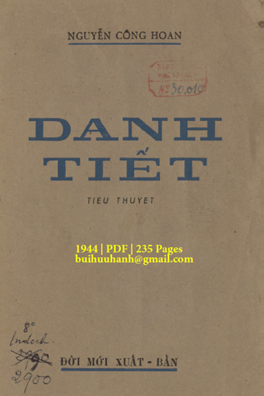 Danh Tiết (NXB Đời Mới 1944) - Nguyễn Công Hoan, 235 Trang
