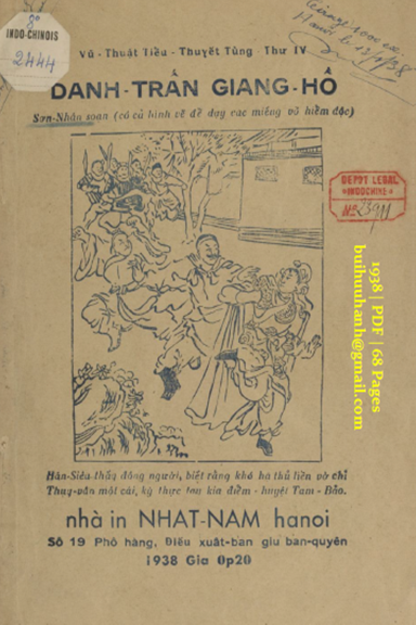 Danh Trấn Giang Hồ (NXB Nhật Nam Thư Quán 1938) - Sơn Nhân, 68 Trang
