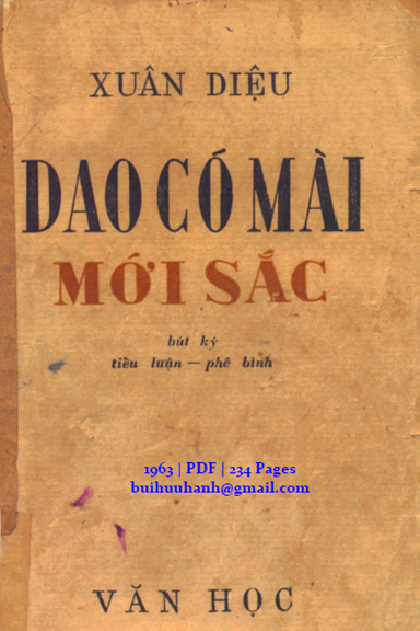 Dao Có Mài Mới Sắc (NXB Văn Học 1963) - Xuân Diệu, 234 Trang