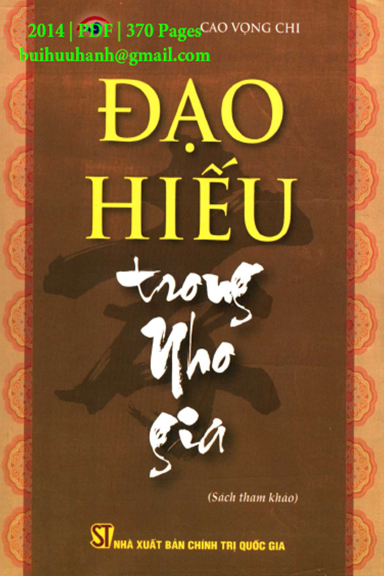 Đạo Hiếu Trong Nho Gia (NXB Chính Trị 2014) - Cao Vọng Chi, 370 Trang