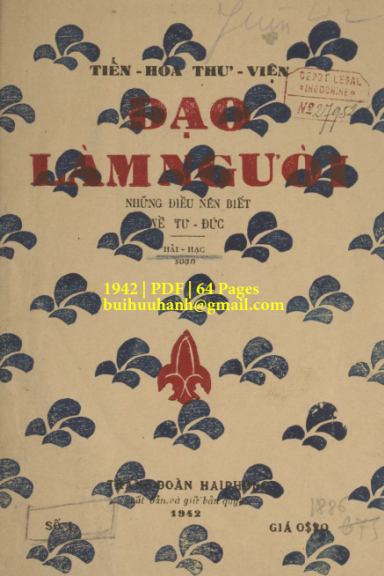 Đạo Làm Người Số 1 (NXB Tráng Đoàn 1942) - Hải Hạc, 64 Trang