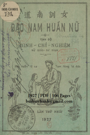 Đạo Nam Huấn Nữ (NXB Trung Bắc Tân Văn 1927) - Đinh Chí Nghiêm, 106 Trang