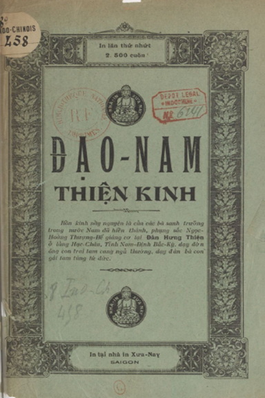 Đạo Nam Thiện Kinh (NXB Xưa Nay 1927) - Lê Nghiêm Kỉnh, 102 Trang