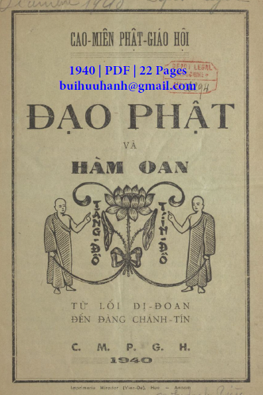 Đạo Phật Và Hàm Oan (NXB Viên Đề 1940) - Nhiều Tác Giả, 22 Trang