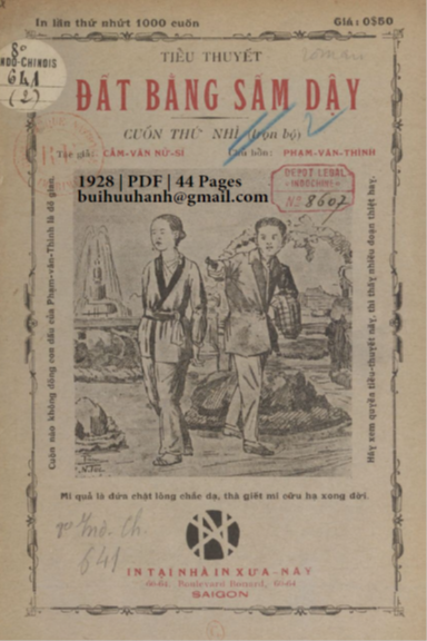 Đất Bằng Sấm Dậy Cuốn 2 (NXB Xưa Nay 1928) - Cẫm Vân, 44 Trang