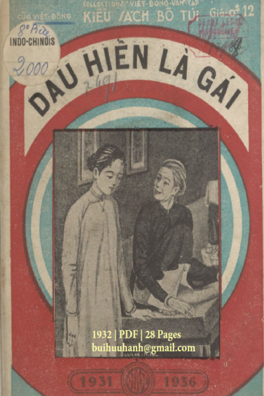 Dâu Hiền Là Gái (NXB Xưa Nay 1932) - Việt Đông, 28 Trang