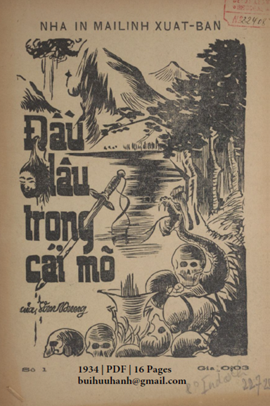 Đầu Lâu Trong Cái Mõ Số 1-7 (NXB Mai Lĩnh 1934) - Văn Dùng, 108 Trang