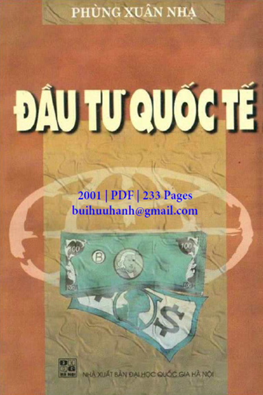 Đầu Tư Quốc Tế (NXB Đại Học Quốc Gia 2001) - Phùng Xuân Nhạ, 233 Trang