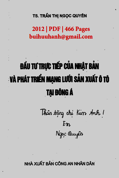 Đầu Tư Trực Tiếp Của Nhật Bản Và Phát Triển Mạng Lưới Sản Xuất Ôtô Tại Đông Á - Trần Thị Ngọc Quyên