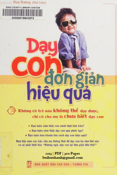 Dạy Con Đơn Giản Hiểu Quả (NXB Văn Hóa Thông Tin 2013) - Hoa Dương, 300 Trang