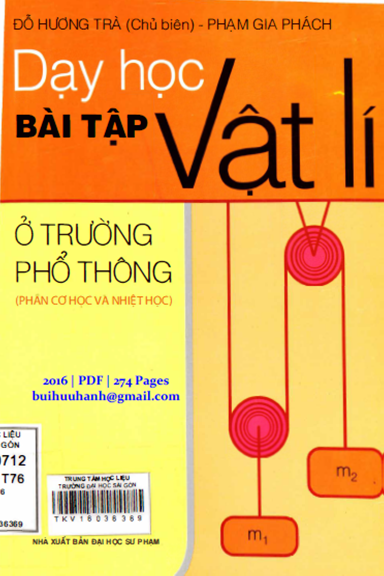 Dạy Học Bài Tập Vật Lí Ở Trường Phổ Thông (NXB Đại Học Sư Phạm 2016) - Đỗ Hương Trà, 274 Trang