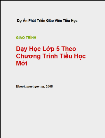 Dạy Học Lớp 1 Theo Chương Trình Tiểu Học Mới (NXB Giáo Dục 2006) - Trần Mạnh Hưởng, 207 Trang