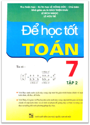 Để Học Tốt Toán 7 Tập 2 (NXB Đại Học Quốc Gia 2008) - Lê Hồng Đức, 159 Trang