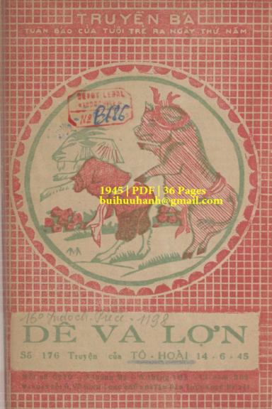 Dê Và Lợn (NXB Tân Dân 1945) - Tô Hoài, 36 Trang