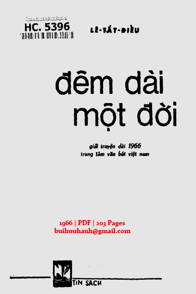 Đêm Dài Một Đời (NXB Tin Sách 1966) - Lê Tất Điều, 203 Trang