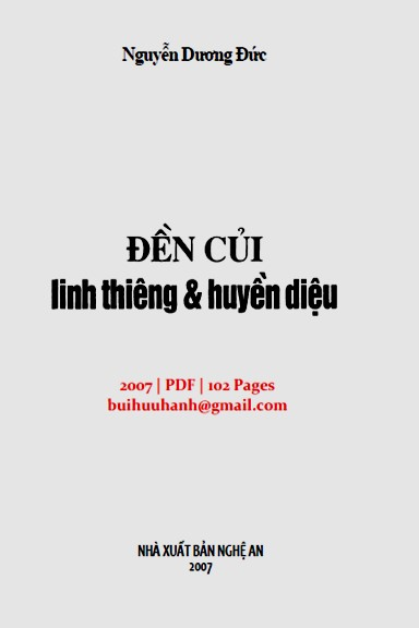 Đền Củi Linh Thiêng Và Huyền Diệu (NXB Nghệ An 2007) - Nguyễn Dương Đức, 102 Trang