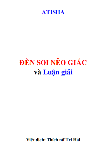 Đèn Soi Nẻo Giác Và Luận Giải - Atisha, 232 Trang