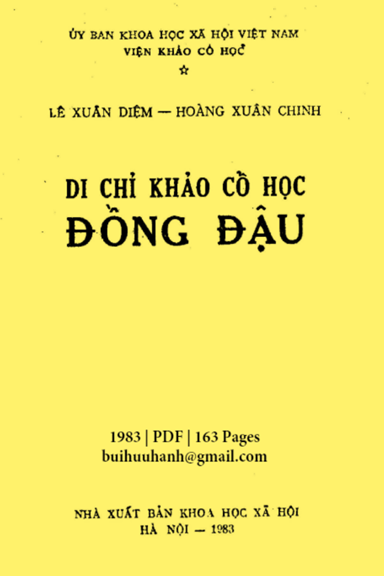 Di Chỉ Khảo Cổ Học Đồng Đậu (NXB Khoa Học Xã Hội 1983) - Lê Xuân Diệm, 163 Trang