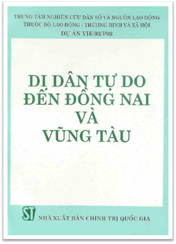 Di Dân Tự Do Đến Đồng Nai Và Vũng Tàu (NXB Chính Trị 1996) - Nhiều Tác Giả, 114 Trang