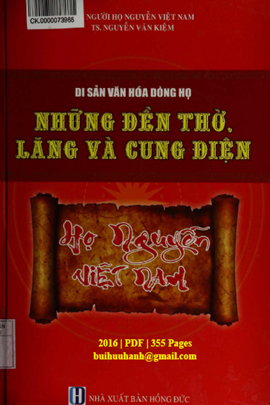 Di Sản Văn Hóa Dòng Họ Những Đền Thờ, Lăng Và Cung Điện Họ Nguyễn Việt Nam - Nguyễn Văn Kiệm