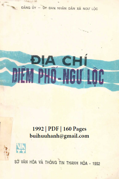 Địa Chí Diêm Phố Ngự Lộc (NXB Thanh Hóa 1992) - Đào Phụng, 160 Trang