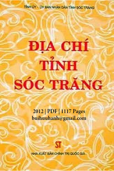 Địa Chí Tỉnh Sóc Trăng (NXB Chính Trị 2012) - Phạm Thị Hồng Nga, 1116 Trang