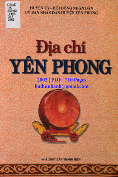 Địa Chí Yên Phong (NXB Thanh Niên 2002) - Ngô Văn Hồng, 710 Trang