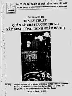 Địa Kỹ Thuật Quản Lý Chất Lượng Trong Xây Dựng Công Trình Ngầm Đô Thị - Lê Đức Thắng, 214 Trang