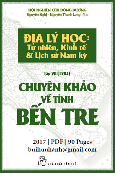 Địa Lý Học Tập 7-Chuyên Khảo Về Tỉnh Bến Tre (NXB Trẻ 2017) - Nguyễn Nghị, 90 Trang