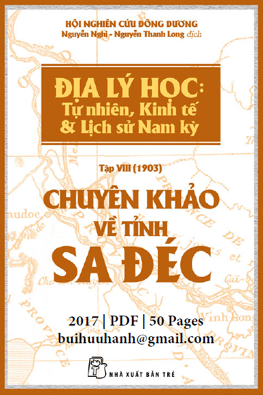 Địa Lý Học Tập 8-Chuyên Khảo Về Tỉnh Sa Đéc (NXB Trẻ 2017) - Nguyễn Nghị, 50 Trang