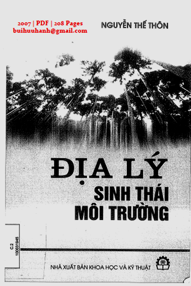 Địa Lý Sinh Thái Môi Trường (NXB Khoa Học Kỹ Thuật 2007) - Nguyễn Thế Thôn, 208 Trang
