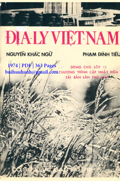 Địa Lý Việt Nam (NXB Sử Địa 1974) - Nguyễn Khắc Ngữ, 363 Trang