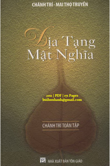 Địa Tạng Mật Nghĩa (NXB Tôn Giáo 2011) - Mai Thọ Truyền, 170 Trang