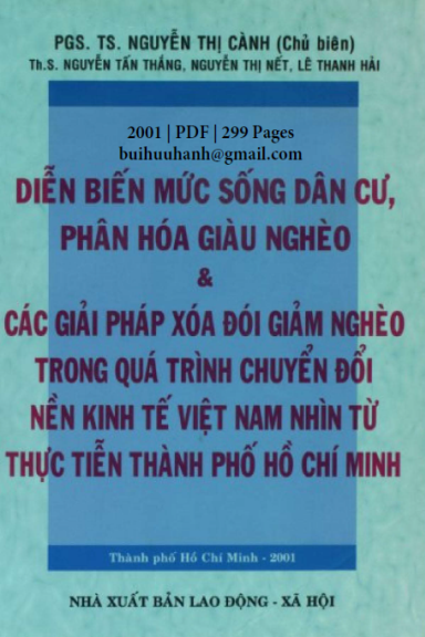 Diễn Biến Mức Sống Dân Cư, Phân Hóa Giàu Nghèo (NXB Lao Động Xã Hội 2001) - Nguyễn Thị Cành