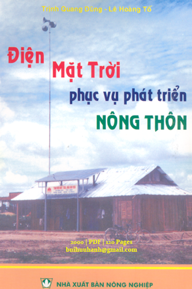 Điện Mặt Trời Phục Vụ Phát Triển Nông Thôn (NXB Nông Nghiệp 2000) - Trịnh Quang Dũng, 120 Trang