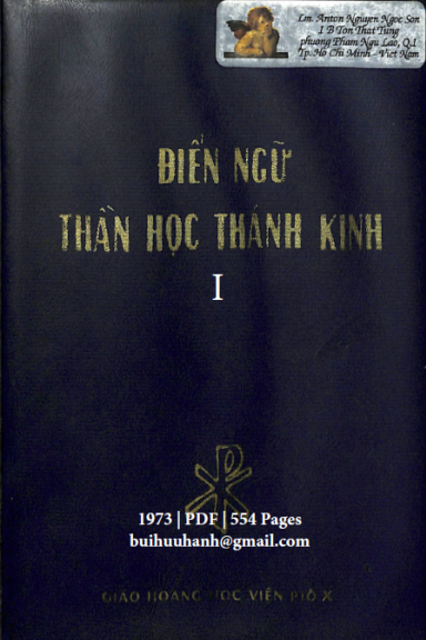 Điển Ngữ Thần Học Thánh Kinh Quyển 1 (NXB Đà Lạt 1973) - Nhiều Tác Giả, 554 Trang